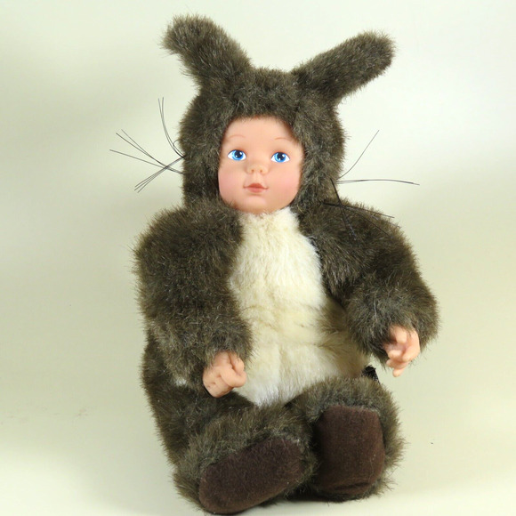 Rare Vintage 9" Anne Geddes Baby Squirrel Doll Limited Edition 1998 Collectible - Picture 1 of 16